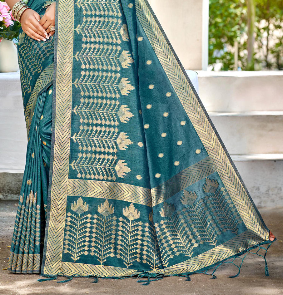 Sangam Prints Gray Assam Silk Woven Work Traditional Saree - Distacart