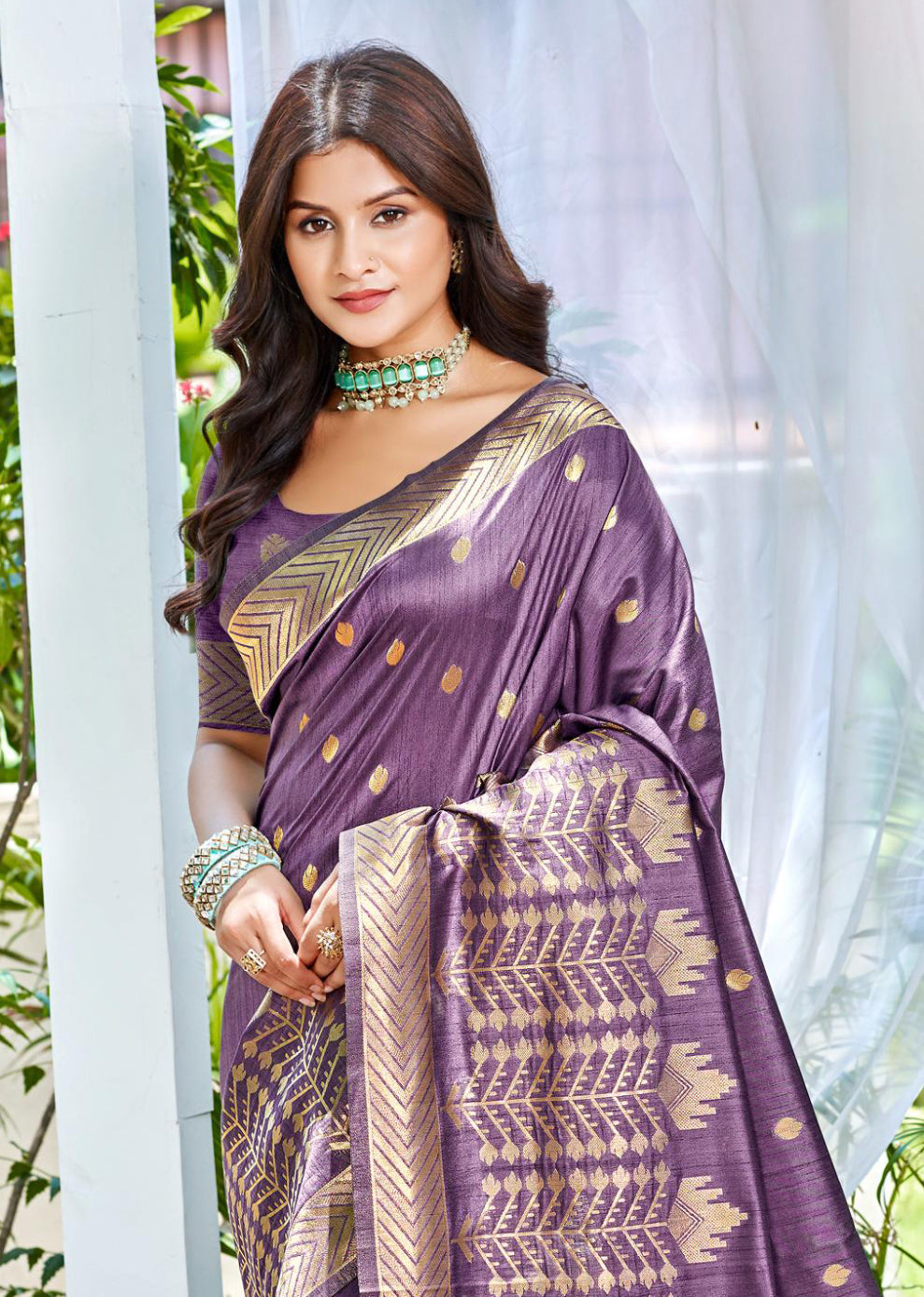 Sangam Prints Turquoise Assam Silk Woven Work Traditional Saree - Distacart