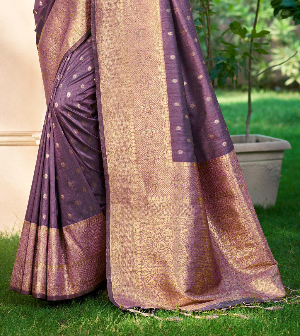Sangam Prints Dark green Assam Silk Woven Work Traditional Saree - Distacart