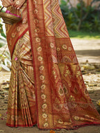 Sangam Prints Maroon Silk Woven Work Traditional Saree - Distacart