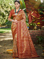 Sangam Prints Maroon Silk Woven Work Traditional Saree - Distacart