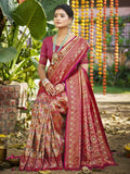 Sangam Prints Purple Silk Woven Work Traditional Saree - Distacart