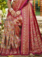 Sangam Prints Purple Silk Woven Work Traditional Saree - Distacart