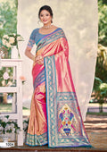 Prazu Fashion Pink Kanjivaram Silk Weaving Wedding Wear Saree - Distacart