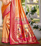Sangam Prints Multi Color Kanjivaram Silk Woven Work Traditional Saree - Distacart