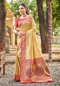 Sangam Prints Multi Color Kanjivaram Silk Woven Work Traditional Saree - Distacart