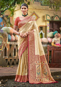 Sangam Prints Multi Color Kanjivaram Silk Woven Work Traditional Saree - Distacart
