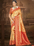 Sangam Prints Multi Color Dharmavaram Woven Work Traditional Saree - Distacart