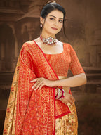 Sangam Prints Multi Color Dharmavaram Woven Work Traditional Saree - Distacart
