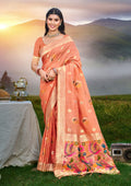 Sangam Prints Gajri Havy Assam Silk Saree With Meena Woven Work Traditional Saree - Distacart
