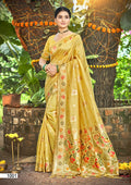 Prazu Fashion Yellow Assam Silk Weaving Wedding Wear Saree - Distacart