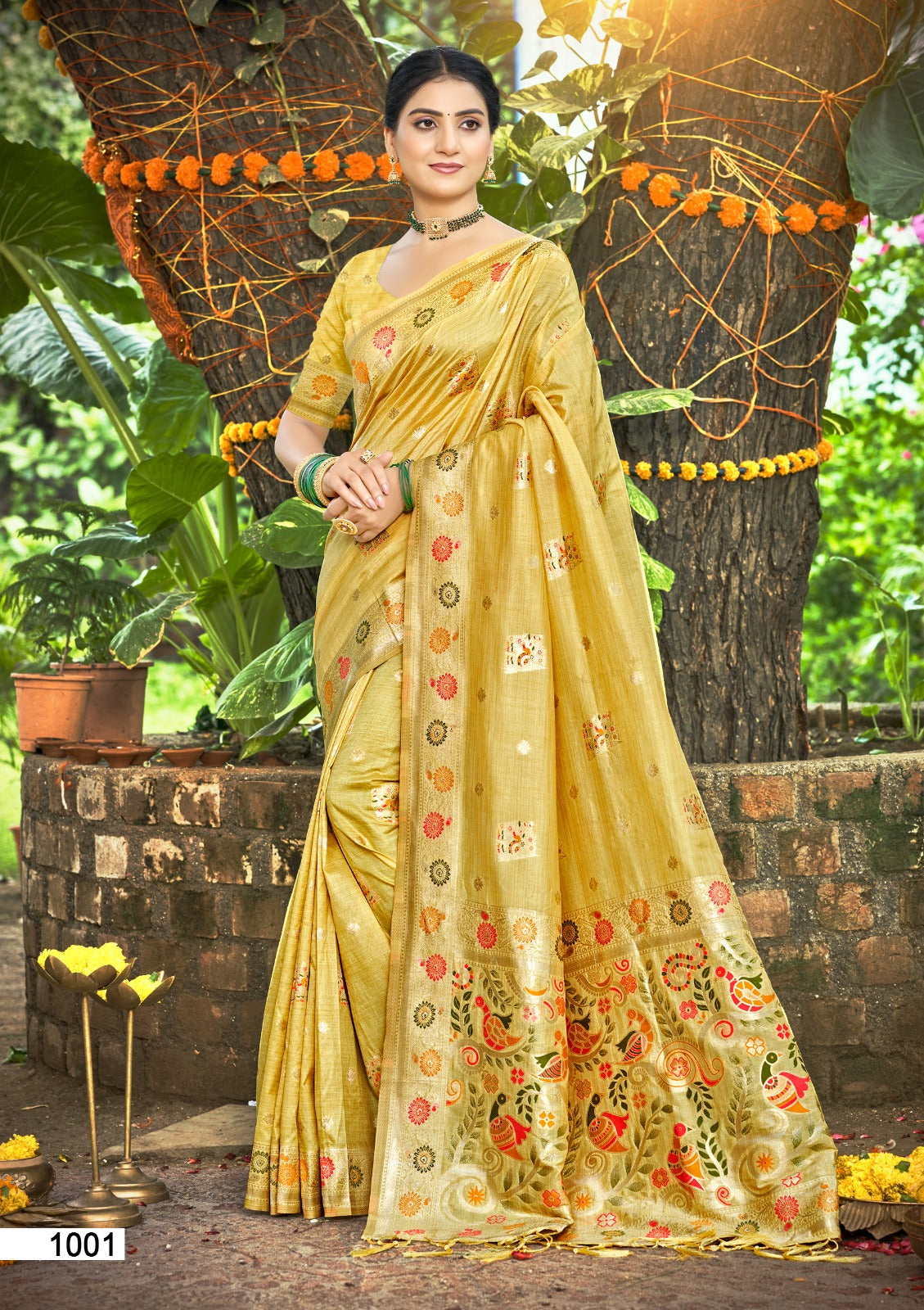 Prazu Fashion Yellow Assam Silk Weaving Wedding Wear Saree - Distacart