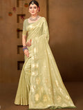 Sangam Prints Olive Green Munga Kota Woven Work Traditional Saree - Distacart