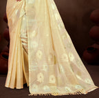 Sangam Prints Golden Munga Kota Woven Work Traditional Saree - Distacart