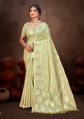 Sangam Prints Olive Green Munga Kota Woven Work Traditional Saree - Distacart