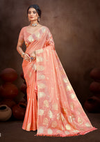 Sangam Prints Gajri Munga Kota Woven Work Traditional Saree - Distacart
