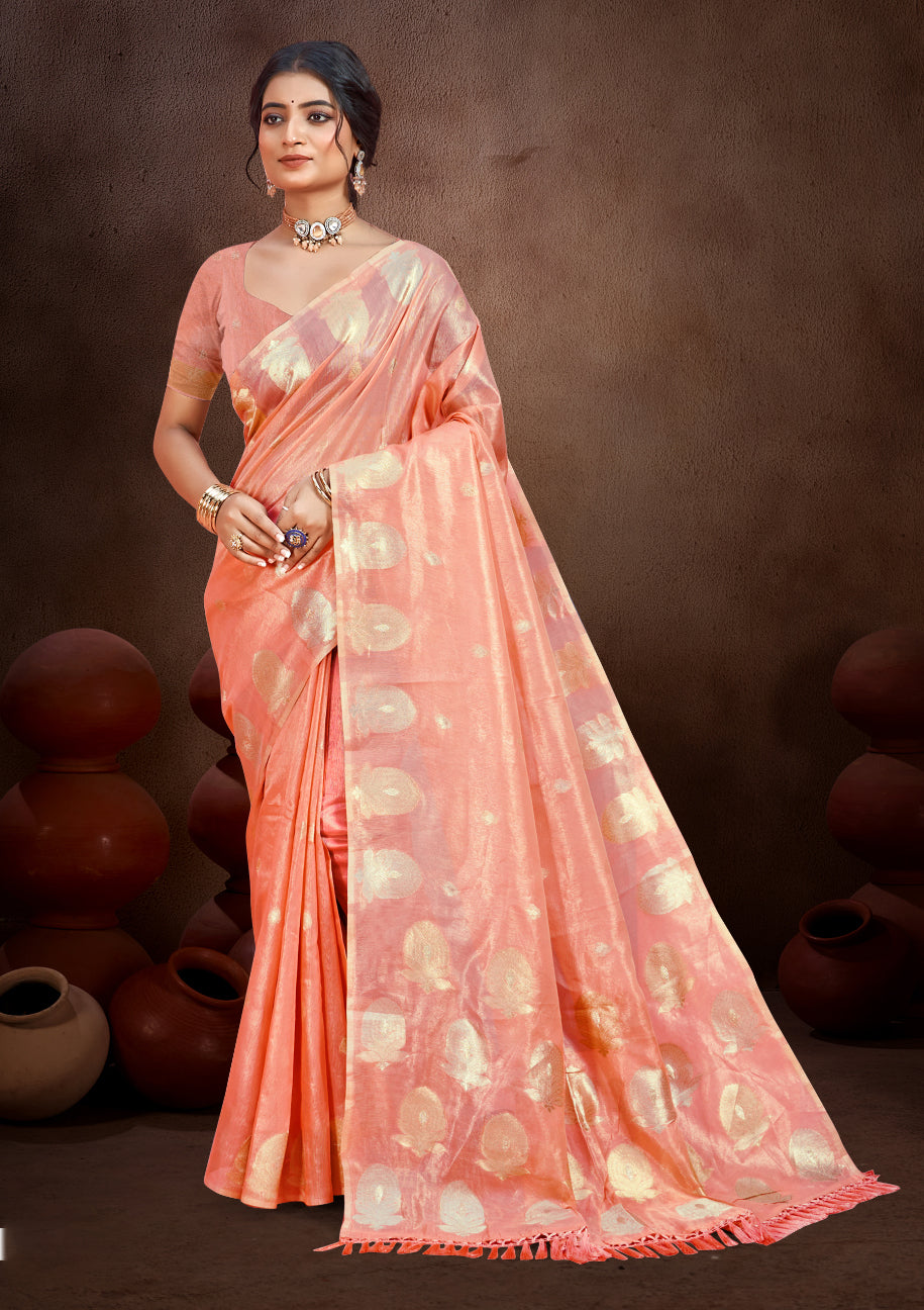 Sangam Prints Gajri Munga Kota Woven Work Traditional Saree - Distacart