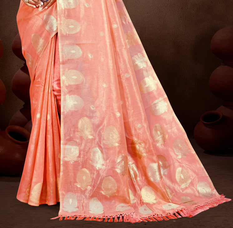 Sangam Prints Gajri Munga Kota Woven Work Traditional Saree - Distacart