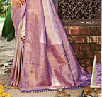 Sangam Prints Lavender  Kanjivaram Silk Woven Work Traditional Saree - Distacart