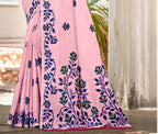 Sangam Prints Mauve Linen Woven Work Traditional Saree - Distacart