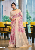 Prazu Fashion Pink Cotton Silk Weaving Wedding Wear Saree - Distacart