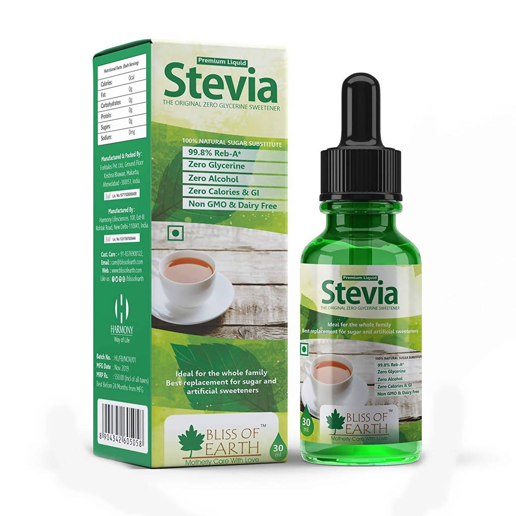 Bliss of Earth 99.8% REB-A Liquid Stevia - Distacart