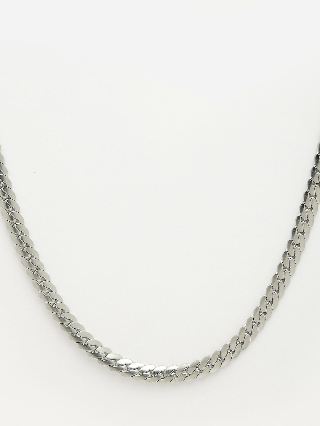 NVR Men's Silver-Plated Stainless Steel Chain
