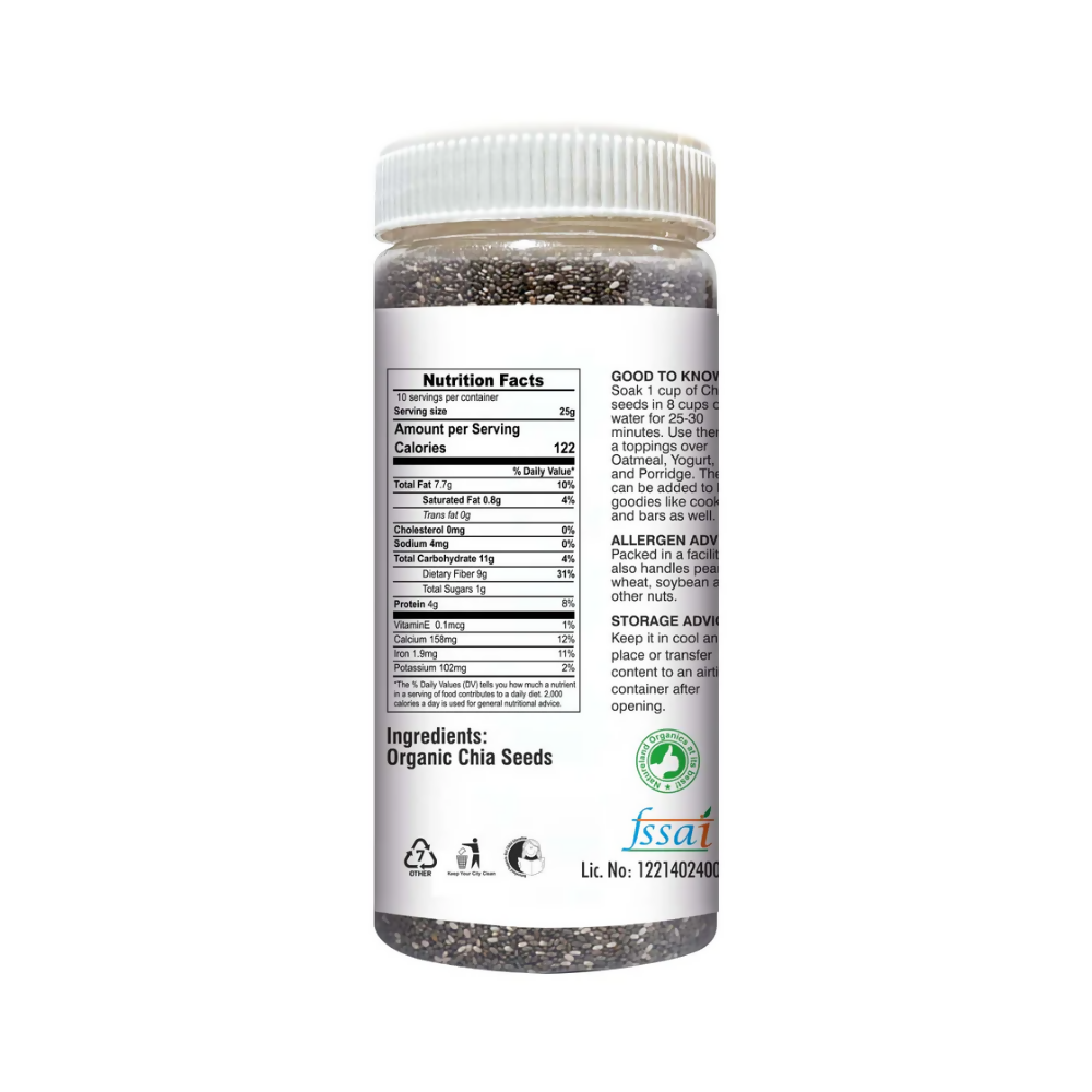 Nature Land Organics Edible Chia Seeds
