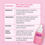 PLIX The Plant Fix Glutathione Skin Glow 15 Effervescent Tablets And Guava Serum - Distacart
