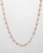 VOJ Gold-Polished Chain For Women With White Pearls