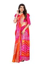 Vamika Pink Linen Satin Border Saree