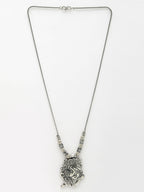 NVR Women's Silver-Toned Krishna Pendant with Chain