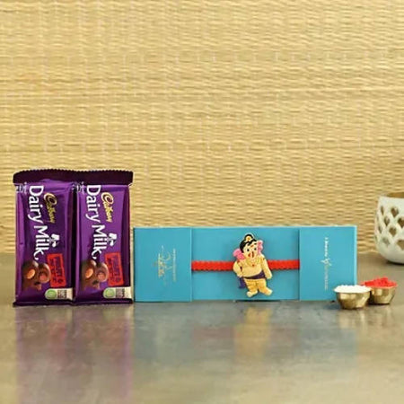 Bal Ganesha Rakhi & Milk Fruit N Nut Chocolates