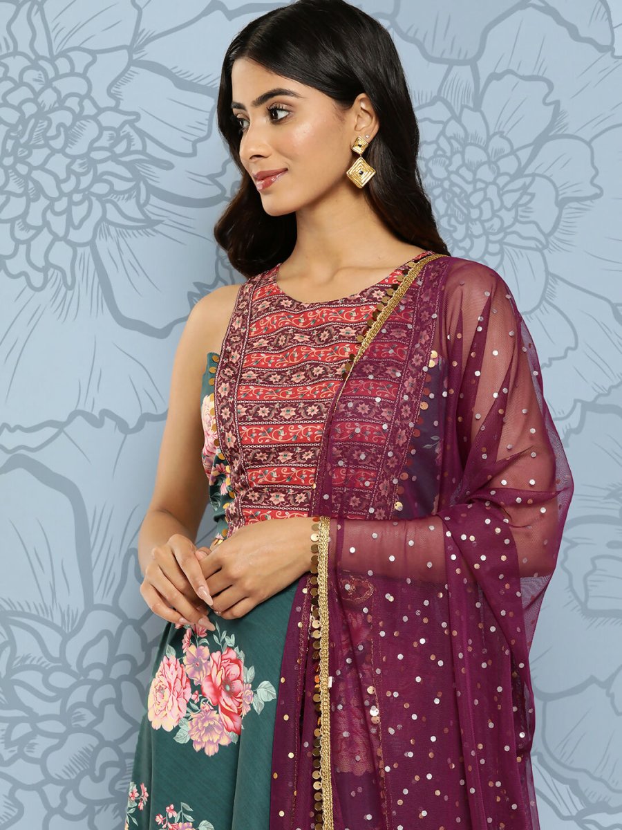 Ahalyaa Women's Traditional wear Lehenga Choli - Green