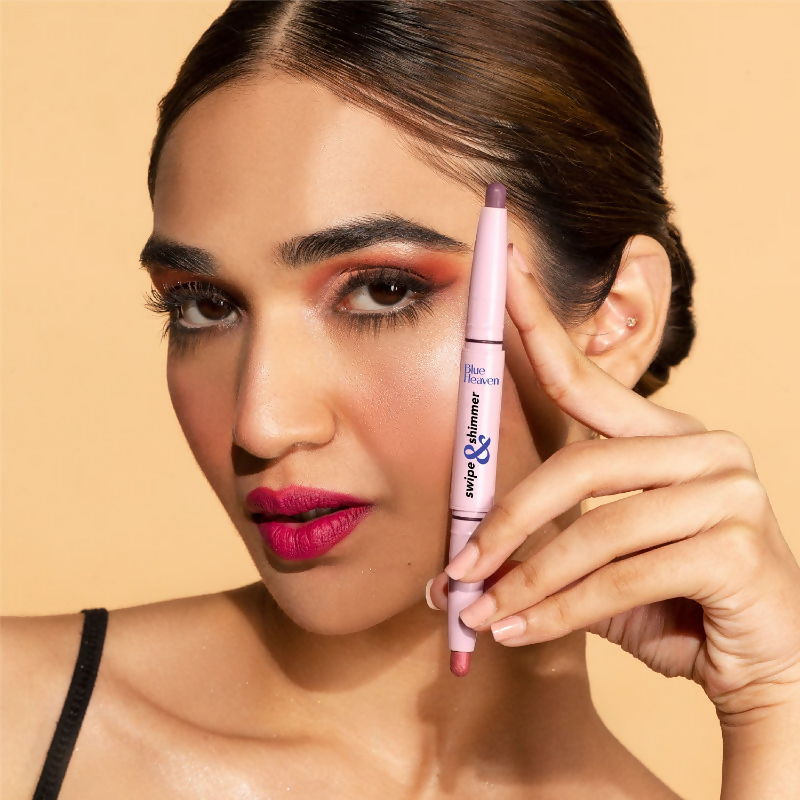 Blue Heaven Swipe & Shimmer Extreme Hold Eyeshadow Stick - Plum Berry Paint