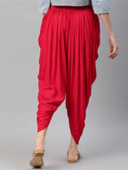 Women’s Red Dhoti Pant CH10D