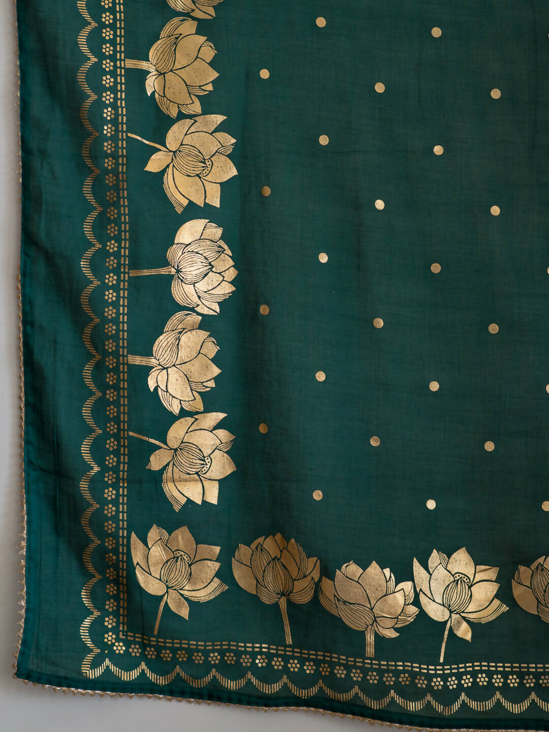 Suta Green Floral Cotton Blend Saree - Distacart