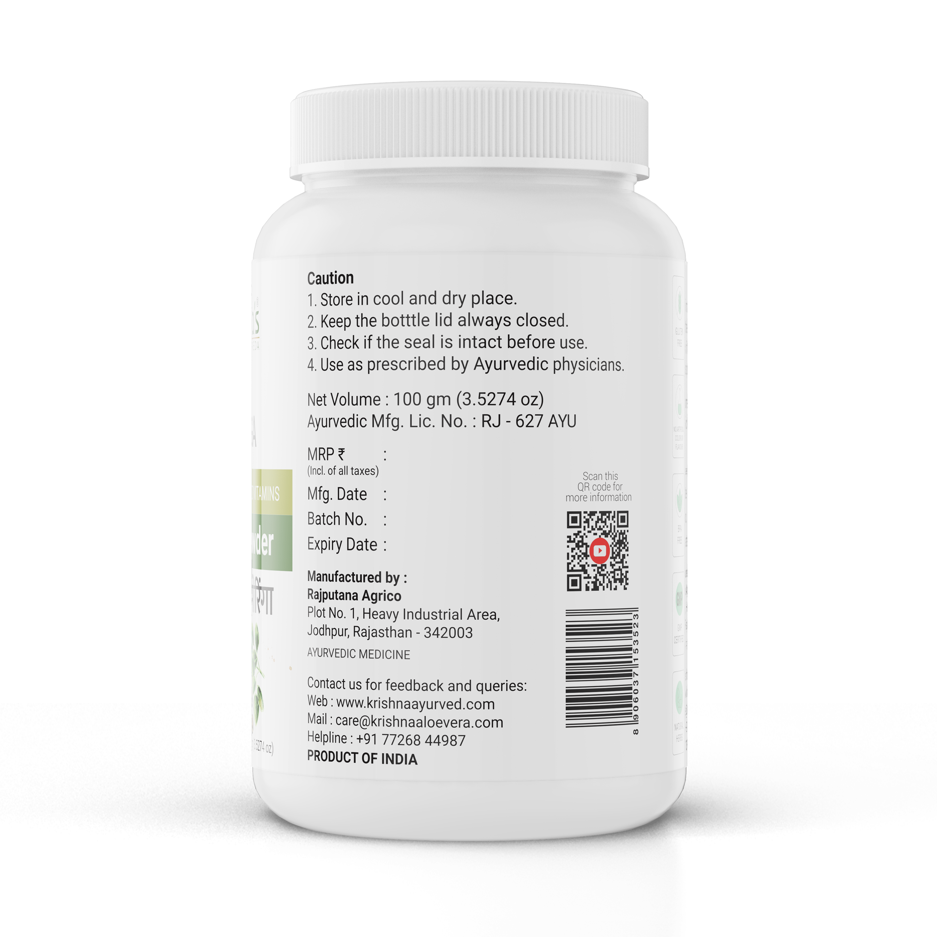 Krishna'S Herbal & Ayurveda Moringa Powder - Distacart