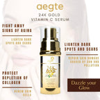 Aegte 24K Gold Vitamin C Serum (With Collagen Booster)