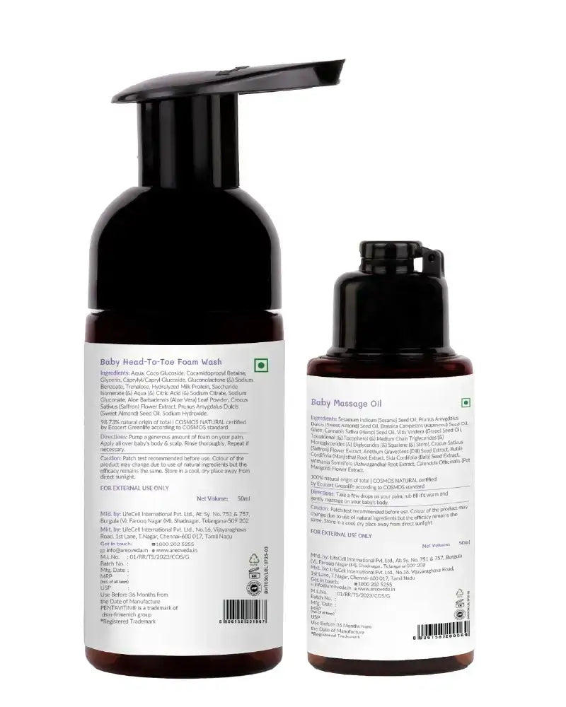 AreoVeda Baby Bath Bundle