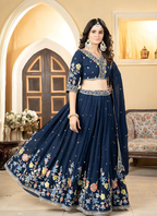 Lehenga Mart Designer Wedding Lehenga Choli For Women - Blue