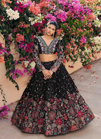 Lehenga Mart Designer Wedding Lehenga Choli For Women - Black