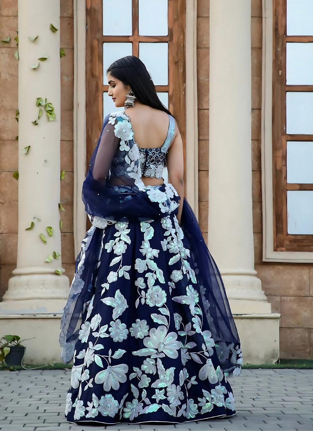 Lehenga Mart Designer Wedding Lehenga Choli For Women - Navy Blue