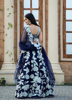 Lehenga Mart Designer Wedding Lehenga Choli For Women - Navy Blue