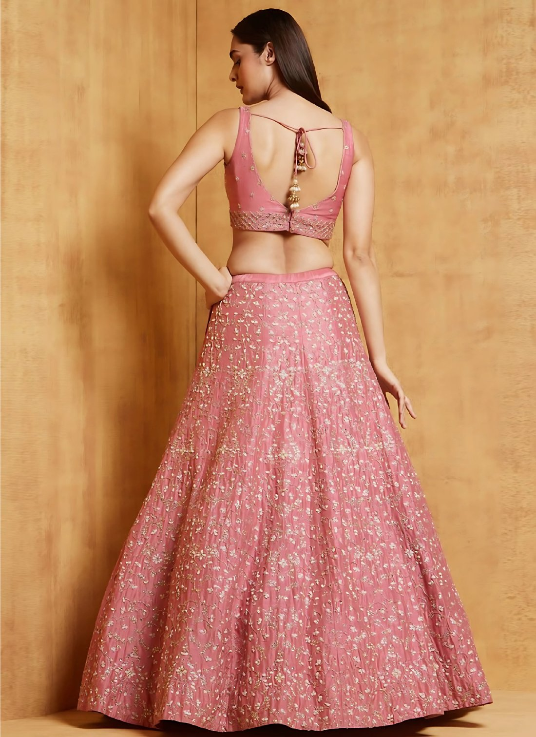 Lehenga Mart Designer Wedding Lehenga Choli For Women - Baby Pink