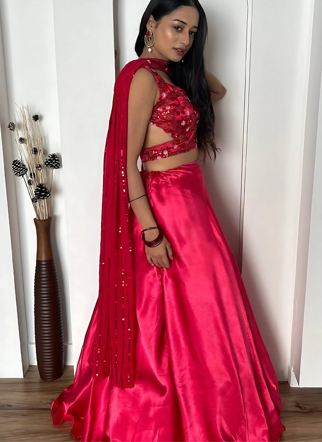 Lehenga Mart Designer Wedding Lehenga Choli For Women - Pink