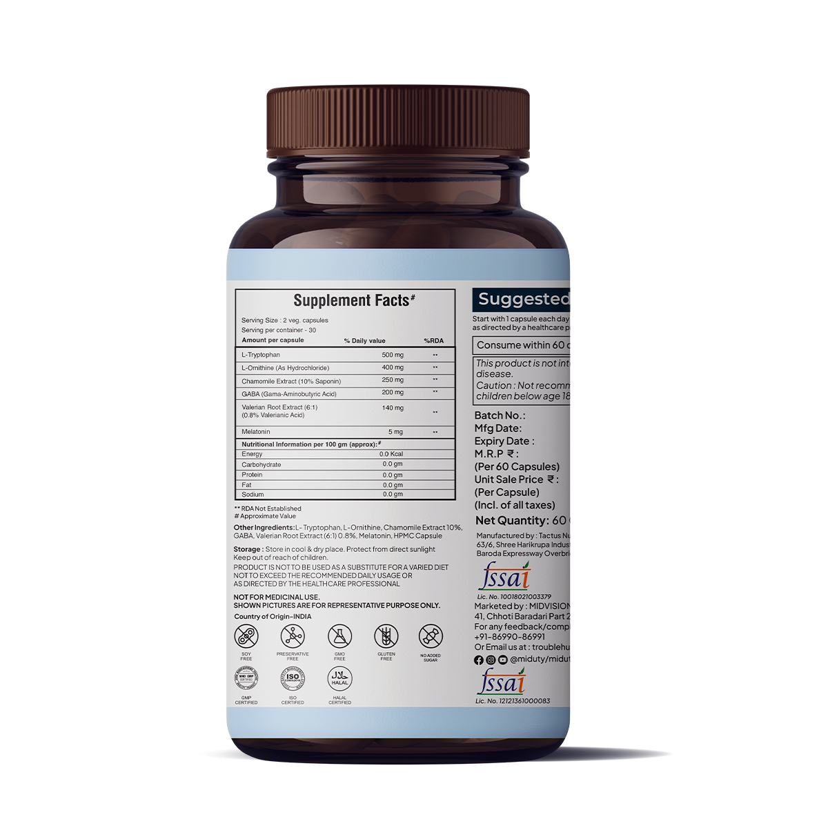 Miduty by Palak Notes Sleep Well Capsules - Distacart