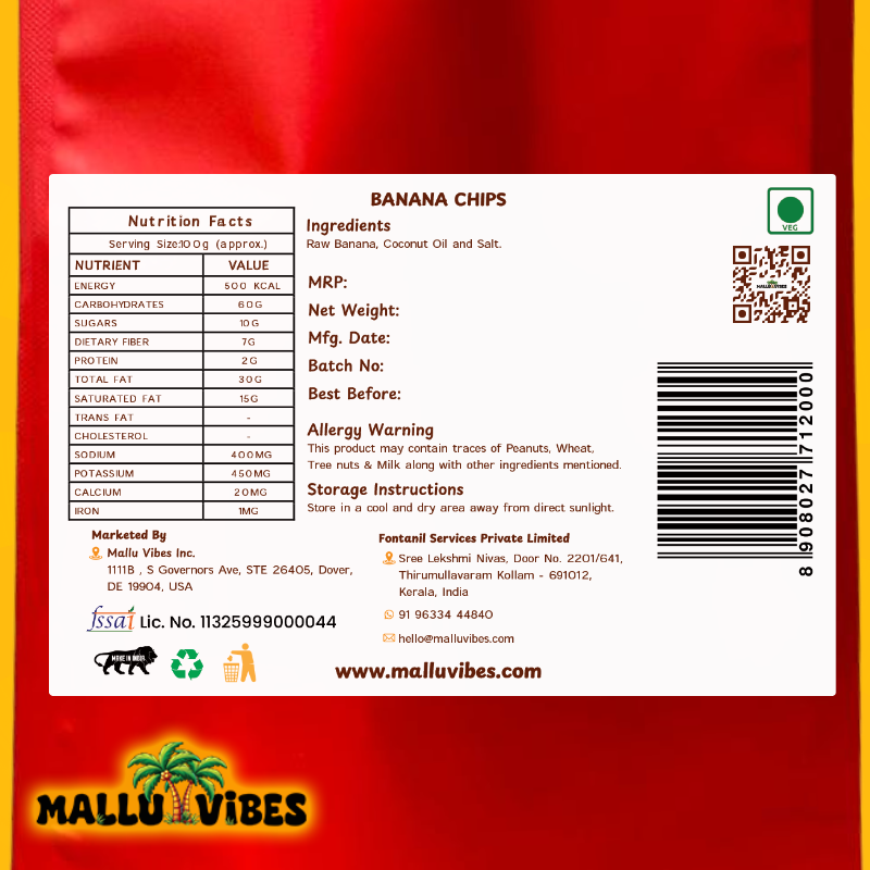 Mallu Vibes Banana Chips - Distacart