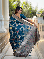 Vedant Vastram Soft Litchi Silk Banarasi Silk Jacquard Saree - Morpich