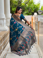 Vedant Vastram Soft Litchi Silk Banarasi Silk Jacquard Saree - Morpich